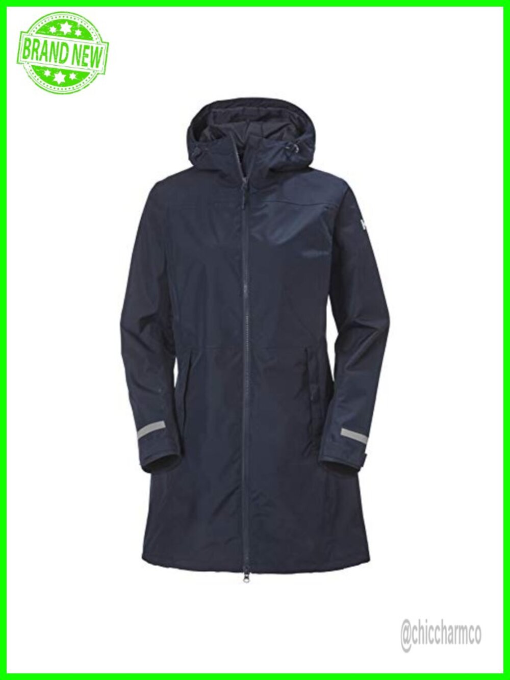Women's Waterproof Breathable Raincoat Windproof Seam-Sealed Hooded Rain Jacket